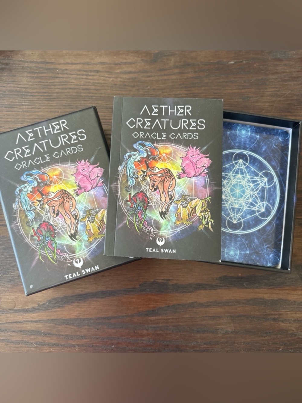 Aether Creatures Oracle Cards by Teal Swan - Black Multicolor Deck